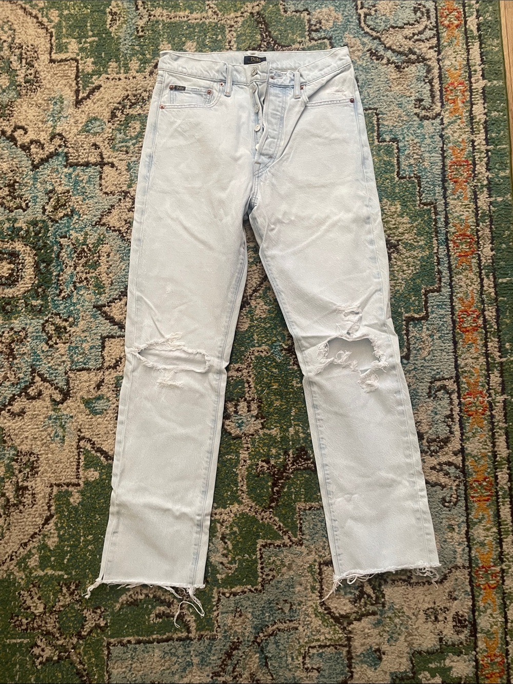Polo Light Wash Distressed Jean Mamas!